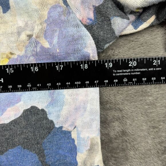 Soft Surroundings Asymmetrical Hem Lightweight Sweater Watercolor Small F151 - Picture 4 of 9